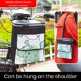 thumbnail image 2 of Paokuoon Bike Handlebar Bag Bike Handlebar Waterproof Large Capacity Cartoon Pattern Zipper Closure Double Layer Bike Front, 2 of 8