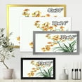thumbnail image 4 of Designart 'Yellow Vintage Orchids On White' Traditional Framed Art Print, 4 of 4