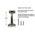 thumbnail image 2 of Home Stairway Support de Main Courante Rond 3-1/2 Po en Nickel Satiné et pack de 4, 2 of 2