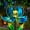 Multicolor, variant on Spinning Windmill Lotus Pathway Ligths with LED Cracked Crystal Ball Outdoor Decorative Stake Lighting Waterproof Flower Sculpture