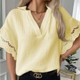 thumbnail image 3 of Camisa Informal Para Mujer, Cómoda Blusa De Verano Para Mujer, Cómoda Para La Piel, Manga Corta Para Citas Para Uso Diario ANGGREK Otros, 3 of 5