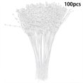thumbnail image 2 of Lot de 100 bâtons de perles en ABS, accessoires de décoration portables pour fête de mariage, blanc, 2 of 4