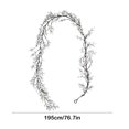 thumbnail image 3 of Tallos de bayas blancas artificiales, 1,9 m, decoración navideña para el hogar, ramas de acebo para árbol de Navidad, boda, decoración navideña., 3 of 6