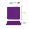 thumbnail image 5 of Xecao Purple for MDF Cork Coaster 4 Pcs,Drink Coasters,Suit for House Warming Gifts New Home ,Coffee Table Decor-Square, 5 of 7