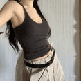 thumbnail image 5 of Camiseta sin mangas básica para mujer, Top corto liso informal, sencillo, suave, de Color sólido, ropa de mujer, 5 of 5
