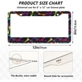 thumbnail image 3 of GZHJMY 2pcs Dragonfly Colorful Flower License Plate Frame for Car Decorative Accessories Rustproof License Plate Cover with Screws for US Vehicles 12x6 Inch（452）, 3 of 7