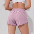 thumbnail image 5 of KPOPLK Women's 2 in 1 Butterfly Running Shorts High-Split Athletic Short High Waisted 3" Liner Workout Gym Short with Pockets Size XXXL,Purple, 5 of 8