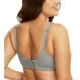 thumbnail image 6 of Exerin Plus Size Bras Women's Comfort Cotton Non-Padded Wirefree Lace Floral Everyday Bra(38DD,Grey), 6 of 6