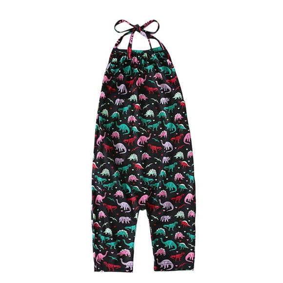 Yanlir Barboteuse à Lacets pour Tout-Petits Garçons Filles Mode Été Mignon Imprimé Floral - Élégant, Confortable et Parfait pour Toutes les Aventures Estivales 1-5 Ans (Noir, 3 Ans)