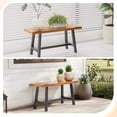 thumbnail image 7 of VINGLI Outdoor Bench with Metal Legs Rustic, Wood Dining Bench Indoor Outdoor Porch Bench for Yard Garden Dining, 7 of 7