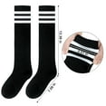 thumbnail image 6 of Loritta 4 Pairs Womens Knee High Socks, Casual Cotton Uniform Striped Long Socks for Girls, 6 of 7