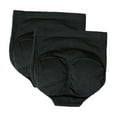thumbnail image 1 of QRIC 2-Pack Womens Mid-Waisted Tummy Control Underwear Seamless Hip & Butt Enhancer Padded Panties Body Shaper Brief, 1 of 6