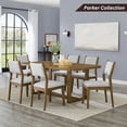 thumbnail image 3 of Roundhill Furniture Parker Dining Table, Trestle Base, Light Oak, 3 of 9