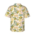 thumbnail image 3 of Daiia Lemon Hawaiian Shirt for Men Gentle Cotton Regular Short Sleeve Casual-Large, 3 of 9