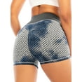 thumbnail image 6 of FUTATA Women's Shorts Textured Workout Yoga Booty Shorts High Waist Butt Lifting Shorts Leggings Elastic Tie-Dye Athletic Sports Shorts, 6 of 6
