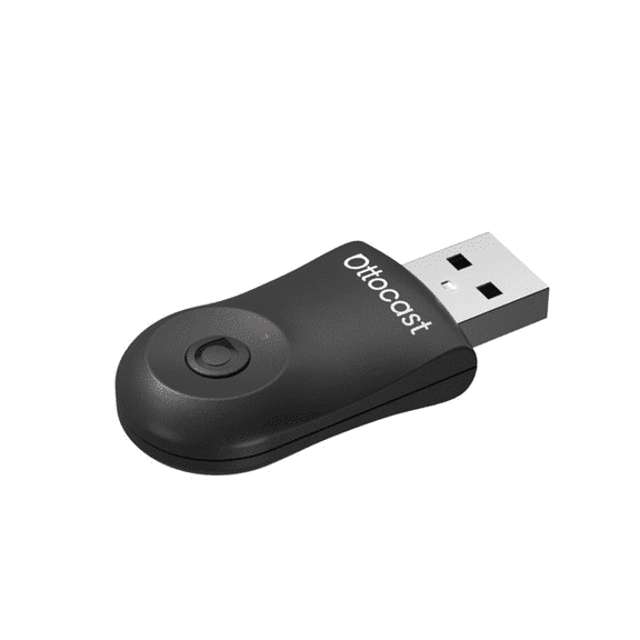 OTTOCAST Mini Flow Wireless CarPlay Android Auto Adapter, One-Click Disconnect, Plug & Play USB Dongle for Factory Wired CarPlay Cars