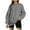 Gray, variant on Tumotour Pullover Sweatshirts For Women Crew Neck Long Sleeve Pullover Top Casual Oversized Solid Color Sweatshirts Fashion 2024 Fall