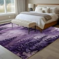 thumbnail image 4 of 5'x7' Area Rugs for Living Room Bedroom, Purple Mountain Washable Rug Carpet Runner Indoor Outdoor, Misty Forest Nature Woodland Pine Tree Landscape Non Slip Floor Mats Area Rug for Kitchen, Nursery, 4 of 8
