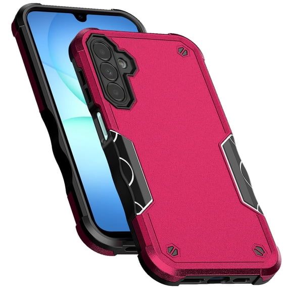 XPM for Samsung Galaxy S25 Fan Edition /Galaxy S25 FE Slim Tough Shockproof Hybrid Heavy Duty 2in1 Dual Layer TPU Bumper Rugged Rubber Defend Armor Phone Case Cover (Hot Pink)