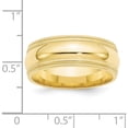 thumbnail image 3 of 10K Yellow Gold 10Ky 8mm Double Milgrain Comfort Fit Band Size 9 Made In United States 1dmc080-9, 3 of 5