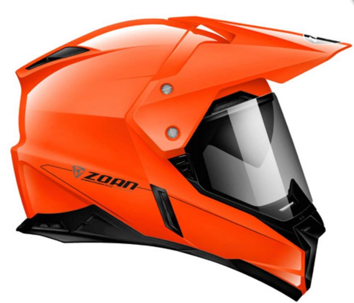 ZOAN SYNCHRONY DUAL SPORT HELMET, HI-VIZ ORANGE -3XL by Zoan