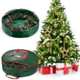 thumbnail image 4 of Christmas Wreath Storage Container Fabric Storage For Holiday Artificial Christmas Wreaths Storage Case,Green,Pe, 4 of 7