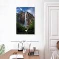 thumbnail image 3 of Elephant Stock Towering Angel Falls Wall Art - Vertical Canvas Wall Art - Living Room Wall Decor - Nature Canvas - Brown And Green Decor - 20" x 30", 3 of 8