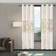 thumbnail image 5 of EGNMCR Home Decor, Room Decor, Wall Decor Openwork Embroidered Curtains Semi Shade Curtains Polyester Curtains Decorative Curtains Through The Rod Models Curtains 1 Pcs Pack polyester curtains, 5 of 5