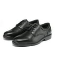 thumbnail image 3 of HANDMEN Men's Full Grain Leather Oxford Work Dress Shoes - Classic Black Anti-Puncture Business Shoes RV2103,8, 3 of 6