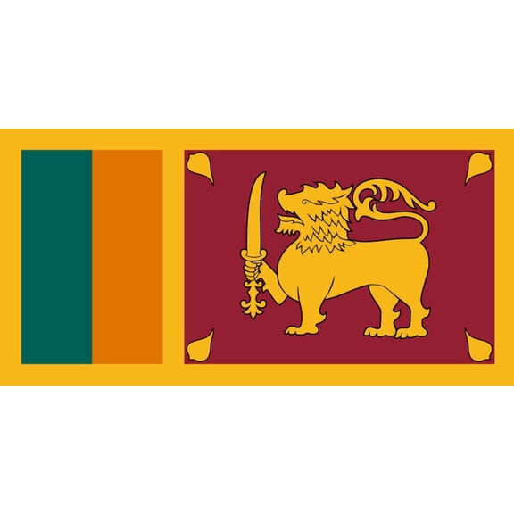 Sri Lanka Flag Decal Sticker - 6 inches wide
