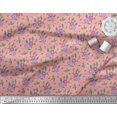 thumbnail image 2 of Soimoi Viscose Chiffon Fabric Leaves & Periwinkle Floral Decor Fabric Printed Yard 42 Inch Wide, 2 of 3