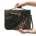 thumbnail image 2 of Kuiaobaty Horse American Flag Print PU Leather Bible Cover Carrying Book Case Church Bag Bible Protective with Handle and Detachable Wrist Strap, Gift for Mother Men Women Father Kids, 2XL, 2 of 7
