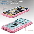 thumbnail image 2 of KOMI for Google Pixel 8 Pro Case Military Grade Drop Shock Protection Cell Phone Cover with Slide Camera Cover Built-in 360° Rotate Ring Stand for Pixel 8 Pro 6.7 Pink, 2 of 5