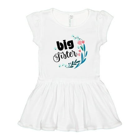 

Inktastic Big Sister Announcement Flowers Gift Toddler Girl Dress