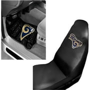 St. Louis Rams (2) Front Floor Mats and (1) Seat Cover NFL Bundle