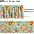 thumbnail image 5 of Boho Floral Valances for Windows 18‘‘L Vintage Farmhouse Flowers Valance Curtains Blackout Privacy Short Small Window Curtain for Kitchen Bedroom Living Room Cute Country Valance Curtain, 5 of 6