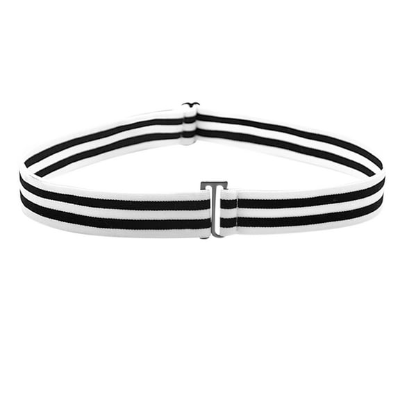 Silver Women's Belts, Women Invisible Belt Elastic Stretch Waist Belt With Flat Buckle,Women's Accessories Belt