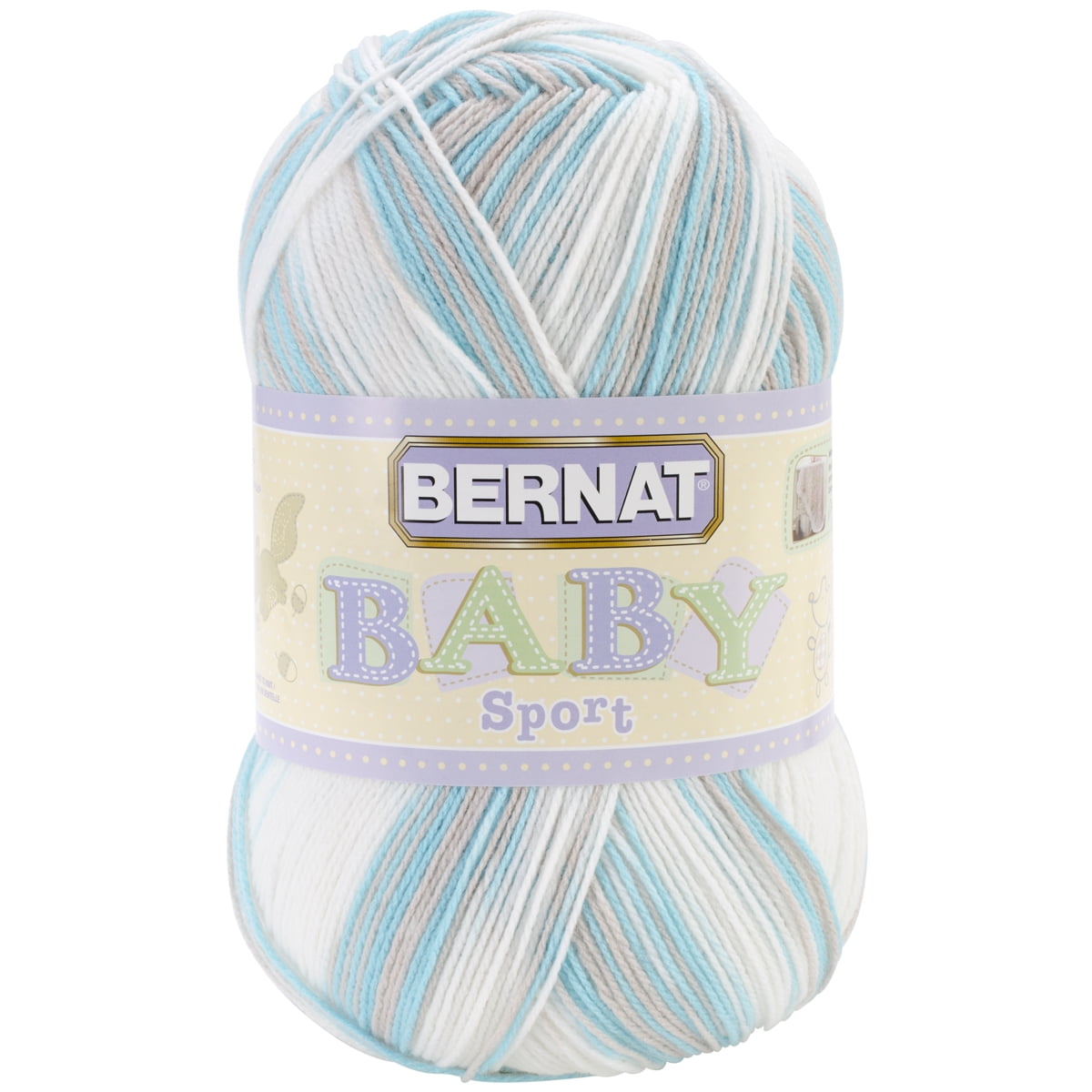 9.8 oz Gauge 3 Light Bernat Baby Sport Big Ball Ombre Yarn Funny Prints 100% Acrylic 