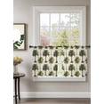 thumbnail image 2 of Sheer Curtains 45 Inch Length 2 Panels Set for Kitchen, Date Palm Trees Semi Sheer Curtains for Windows, Retro Summer Tropical Trees Plants Beige Voile Window Treatments Rod Pocket Curtain, 2 of 7