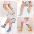 thumbnail image 5 of Bocaoying 12 Pairs Baby Non Slip Socks, 1-3 Years Toddler Cotton Crew Socks, Soft Breathable Gripper Socks with Pull Tabs for Indoor, Outdoor, Toddler, 5 of 7