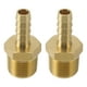thumbnail image 1 of Conectores de manguera de latón 3/8" 1/2"NPT macho recto para aire, agua, aceite, gas, combustible 2 piezas tono dorado, 1 of 6