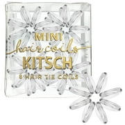 Kitsch Mini Spiral Coiled Hair Ties, Clear, 8 ct (1 Pack)