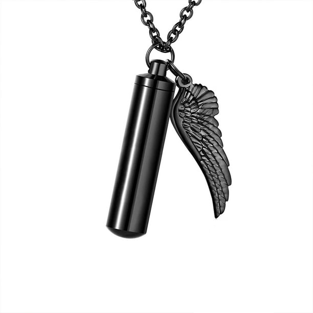 Riapawel Men's Cylindrical Perfume Bottle Shaped Cremation Urn Vial