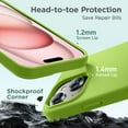 thumbnail image 6 of Designed for iPhone 15 Case,Silicone Ultra Slim Shockproof Protective Phone Case with [Soft Anti-Scratch Microfiber Lining], 6.1 inch, Sprout Green, 6 of 11