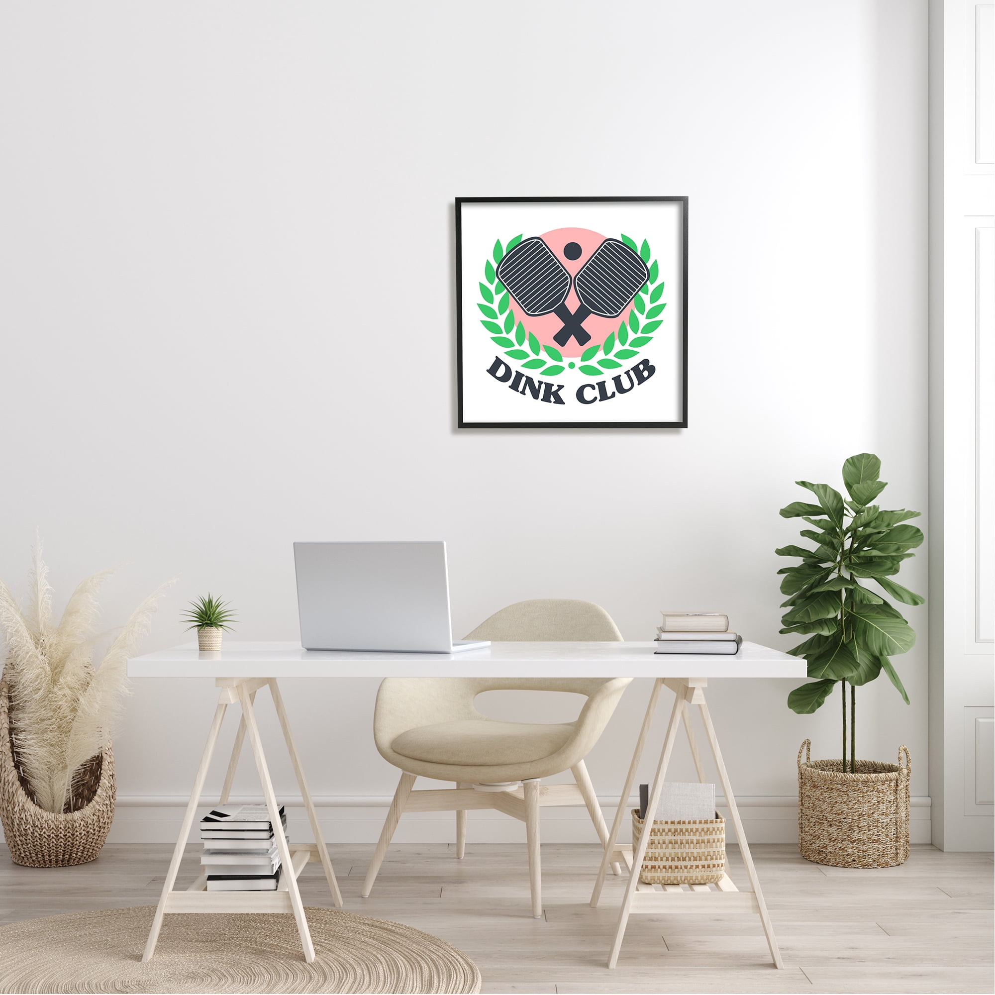 Stupell Dink Club Table Tennis Laurel Sports Painting Black Framed Art Print Wall Art