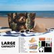 thumbnail image 5 of Disketp Jungle Hat Bear Bolsa de Playa de Gran Capacidad, Bolso Impermeable y a Prueba de Arena para Mujer, Ideal para Playa, Piscina y Natación, 5 of 7