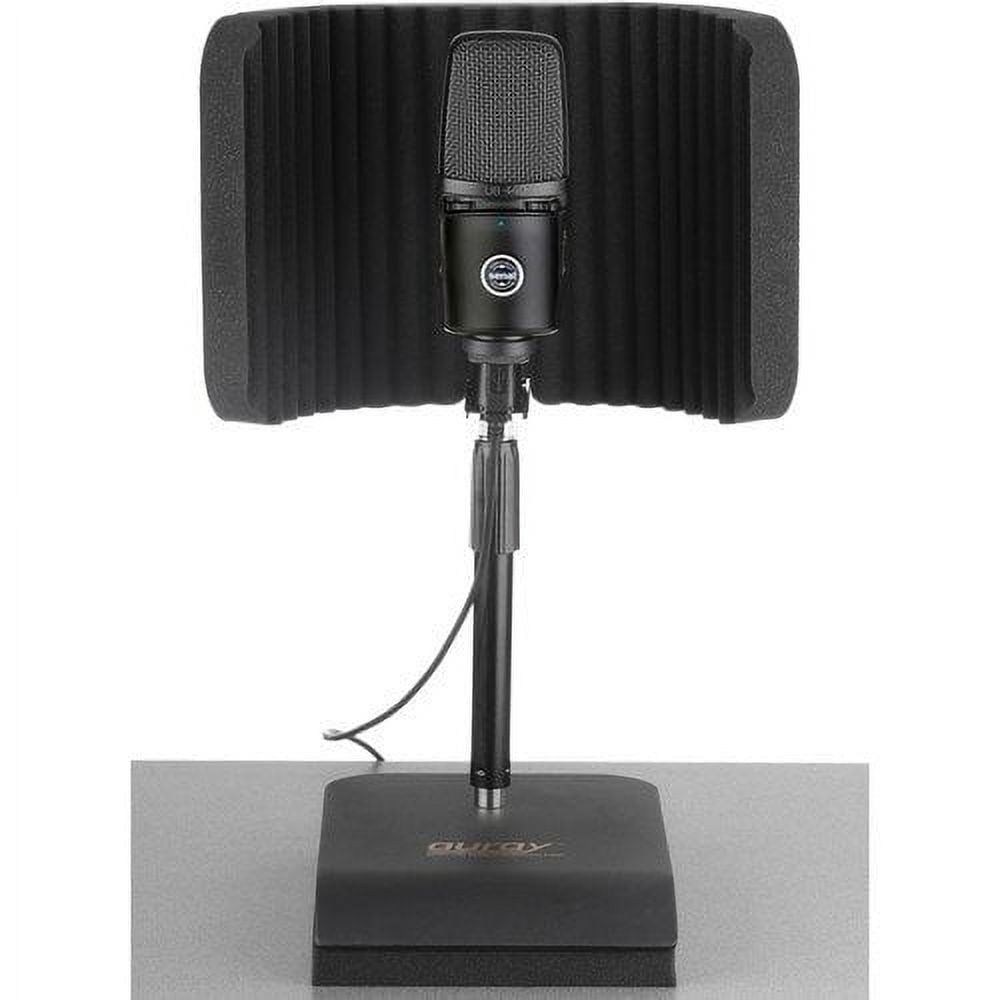 Audio-Technica AT2020 Cardioid Condenser Microphone with RFDT-128 Desktop Reflection Filter and Mic Stand