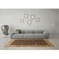 thumbnail image 3 of Ahgly Company Indoor Round Oriental Brown Industrial Area Rugs, 4' Round, 3 of 4