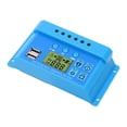 thumbnail image 1 of Regulador De Carga Solar Con Pantalla LCD PWM, Controlador De Carga Solar Ajustable Con 2 USB, Azul, 12 V, 24 V, 1 of 7
