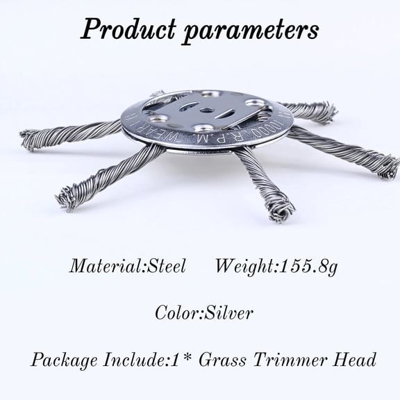 Wire Trimmer Head - 6-Inch Durable String Trimmer Replacement for Lawn Mower, Weed Remover, Fits Electric Weedeaters & Garden Use,1PC